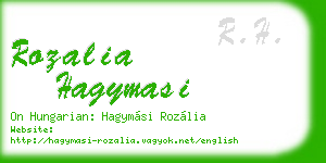 rozalia hagymasi business card